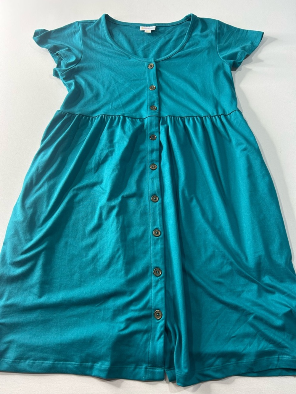 LuLaRoe XXS Teal Button-Front Dress